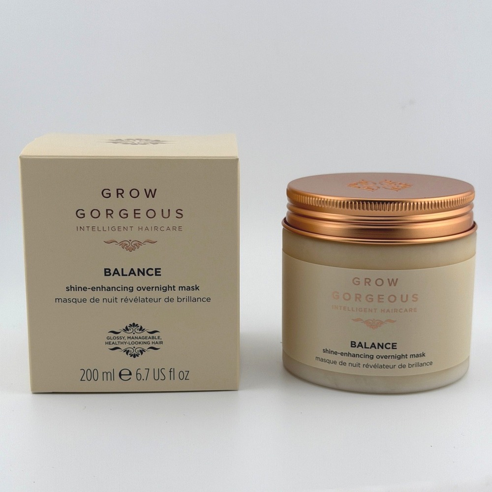 Grow Gorgeous Balance Shine-Enhancing Overnight Mask 200ml - 6.7 fl oz NIB
